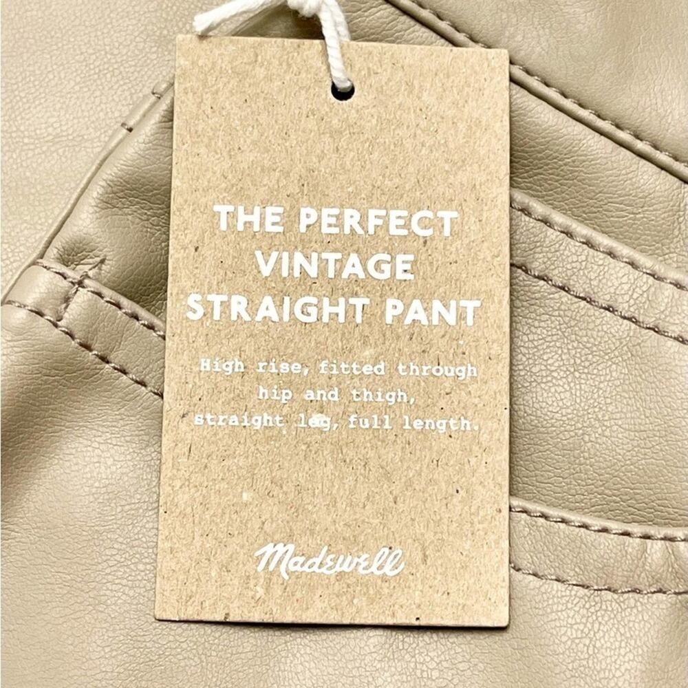 Madewell Perfect High Waist Straight Leg Faux Leather Pants Size 25 NWT - Picture 9 of 12